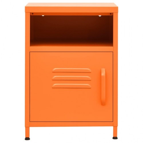 Natborde i stål - 2 stk., 35×35×51 cm, orange