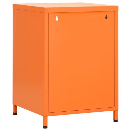 Natbord i stål 35 x 35 x 51 cm - orange