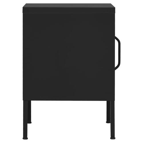 Natbord 35x35x51 cm stål sort