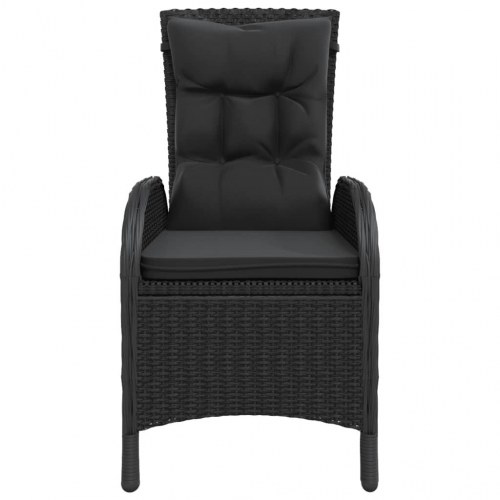 Havestole i polyrattan - 2 stk., sort
