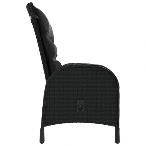 Havestole i polyrattan - 2 stk., sort