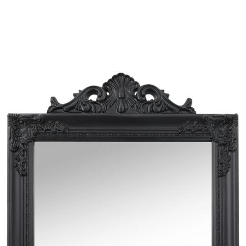 Fritstående spejl 40x160 cm sort