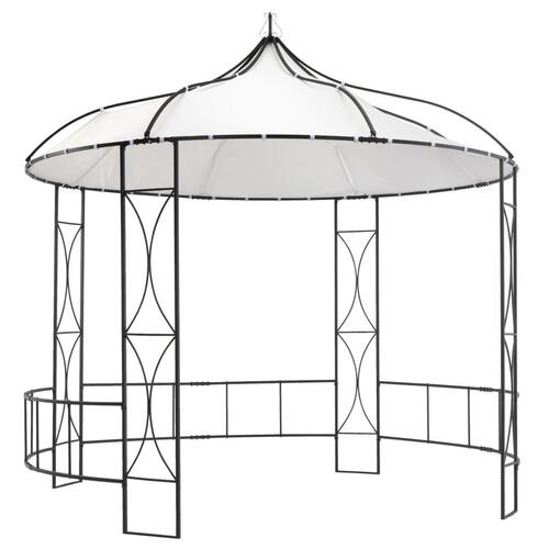 Pavillon 300x290 cm rund hvid
