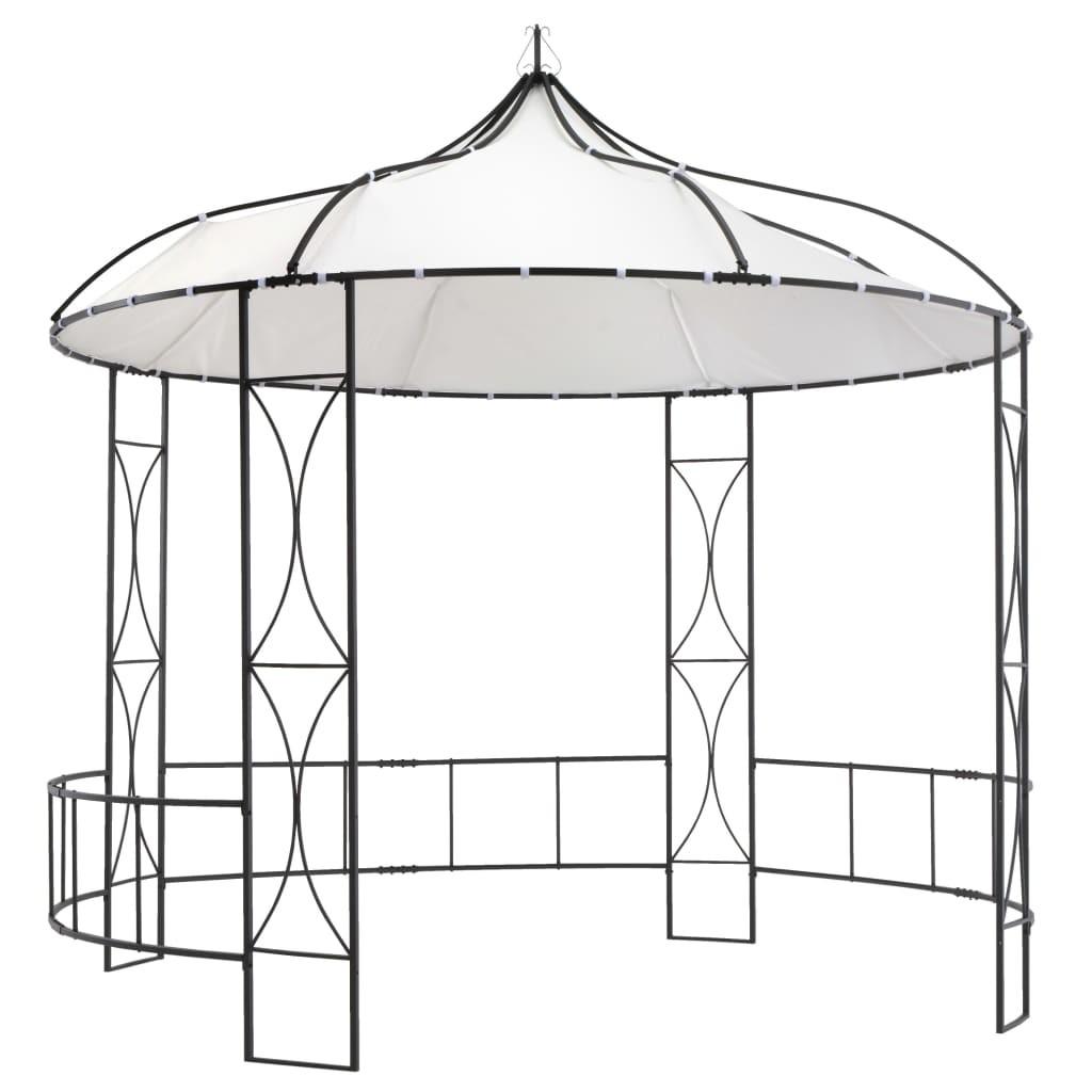 Pavillon 300x290 cm rund hvid