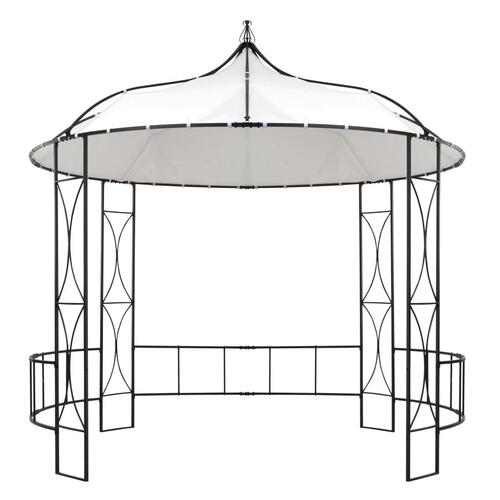 Pavillon 300x290 cm rund hvid