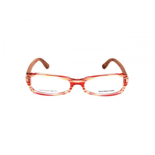 Alexander McQueen AMQ4136A0O brillestel - Ø 52 mm, rød acetat