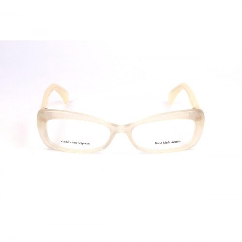 Alexander McQueen AMQ4203 K6V brillestel - Ø 52 mm, beige acetat