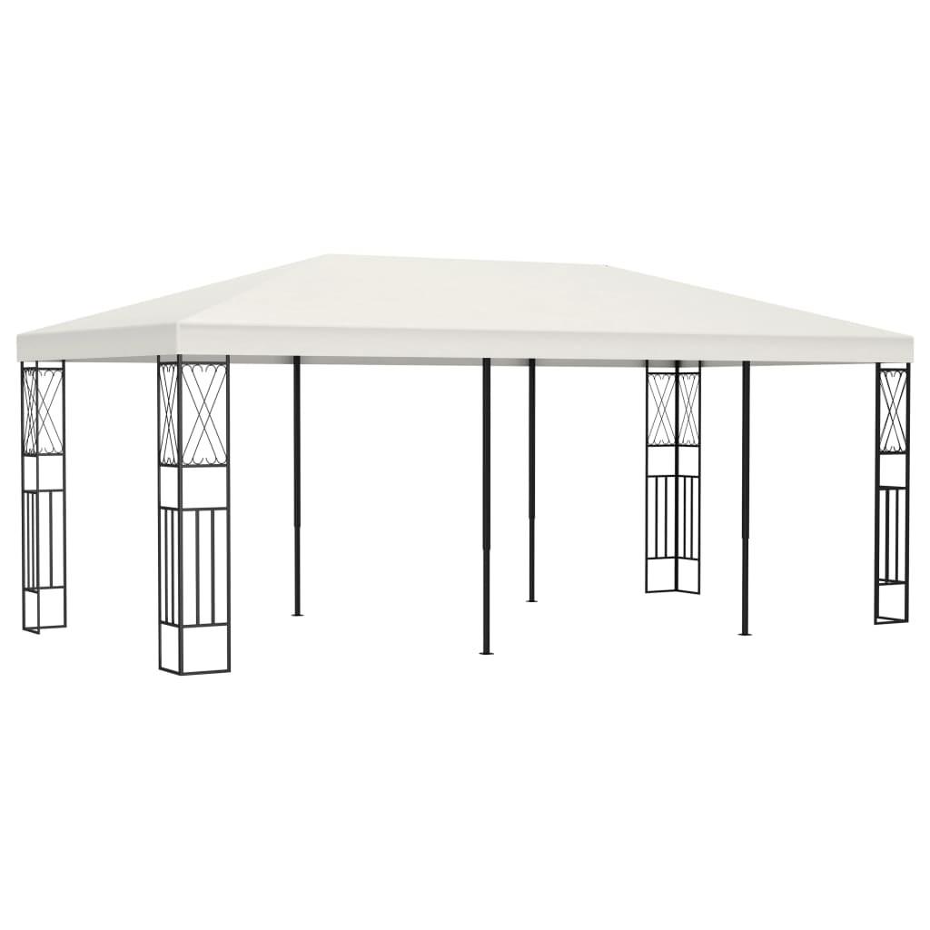 Pavillon 3x6 m stof cremefarvet