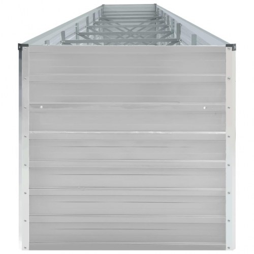 Forhøjet plantekasse 600x80x77 cm galvaniseret stål grå