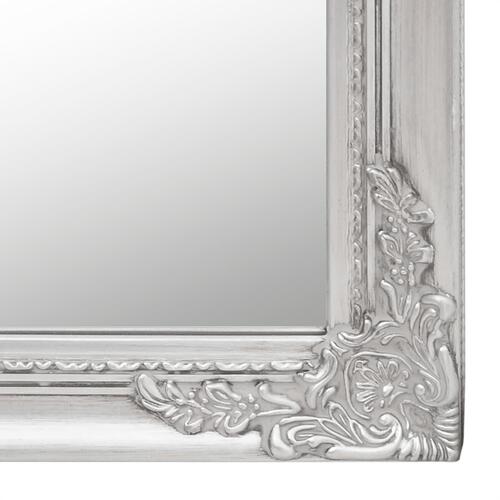 Fritstående spejl 50x200 cm sølvfarvet