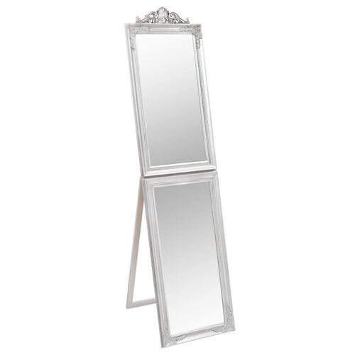 Fritstående spejl 40x160 cm sølvfarvet