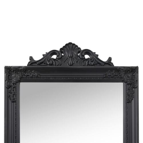 Fritstående spejl 50x200 cm sort