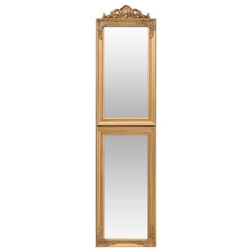 Fritstående spejl 50x200 cm guldfarvet