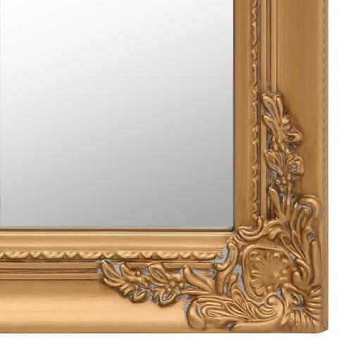 Fritstående spejl 50x200 cm guldfarvet