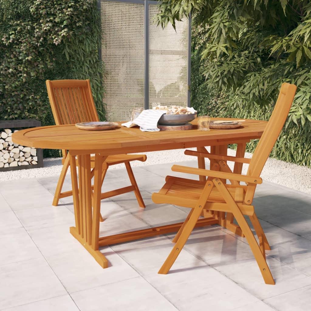 Havebord 200x100x75 cm massivt eukalyptustræ