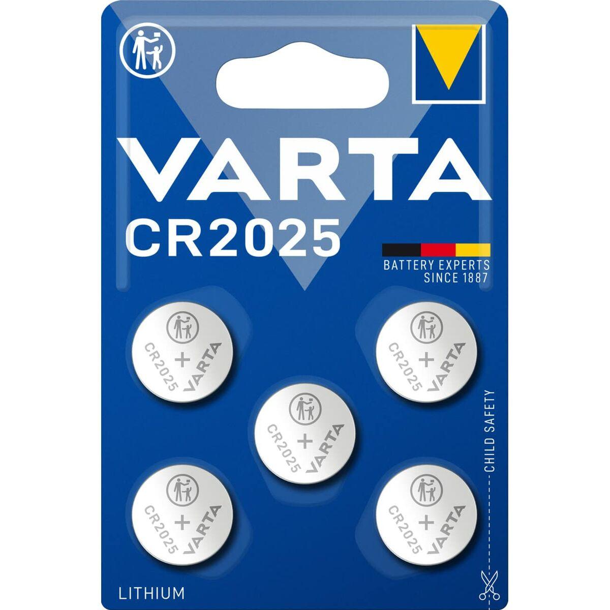 Se CR2025 - Knapcelle Batterier - Varta - 5 stk (49611) hos Boligcenter.dk
