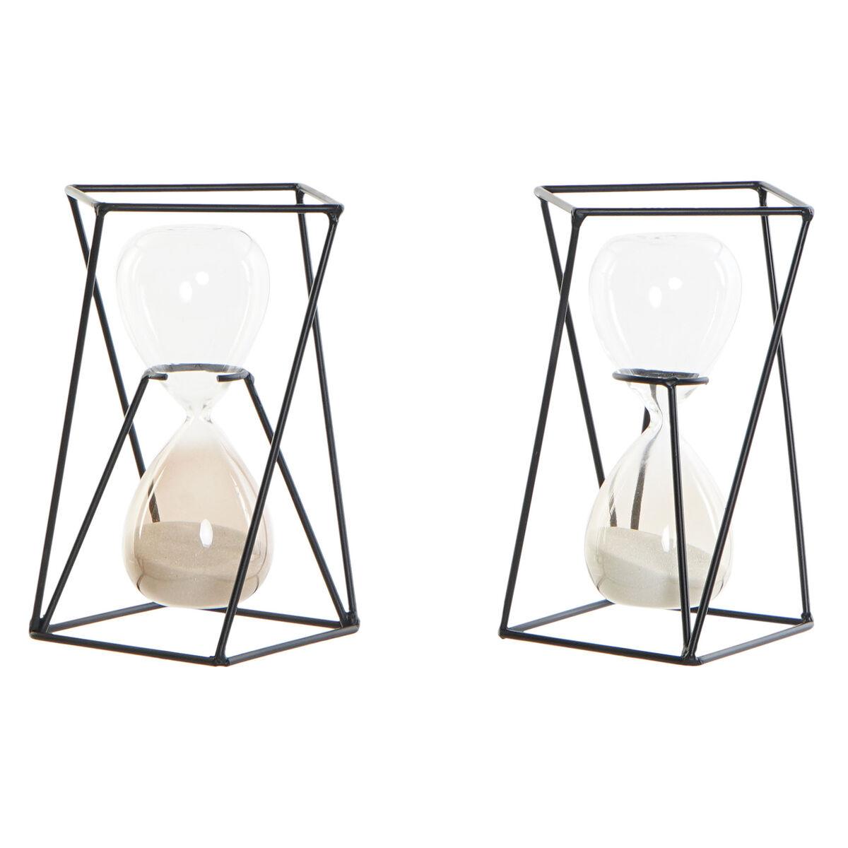 Timeglas Sort Rav Terrakotta 14 x 14 x 19 cm