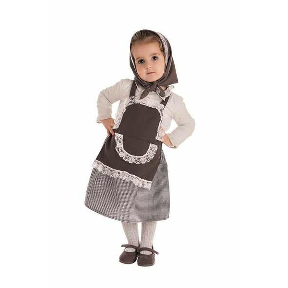 Børnekostume 3-5 år - traditionelt kastanjepige sæt i polyester