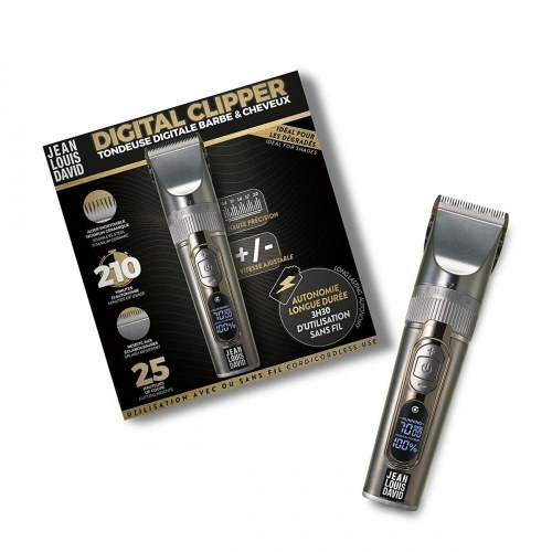 Hårtrimmer til skæg og hår - Jean Louis David digital trimmer