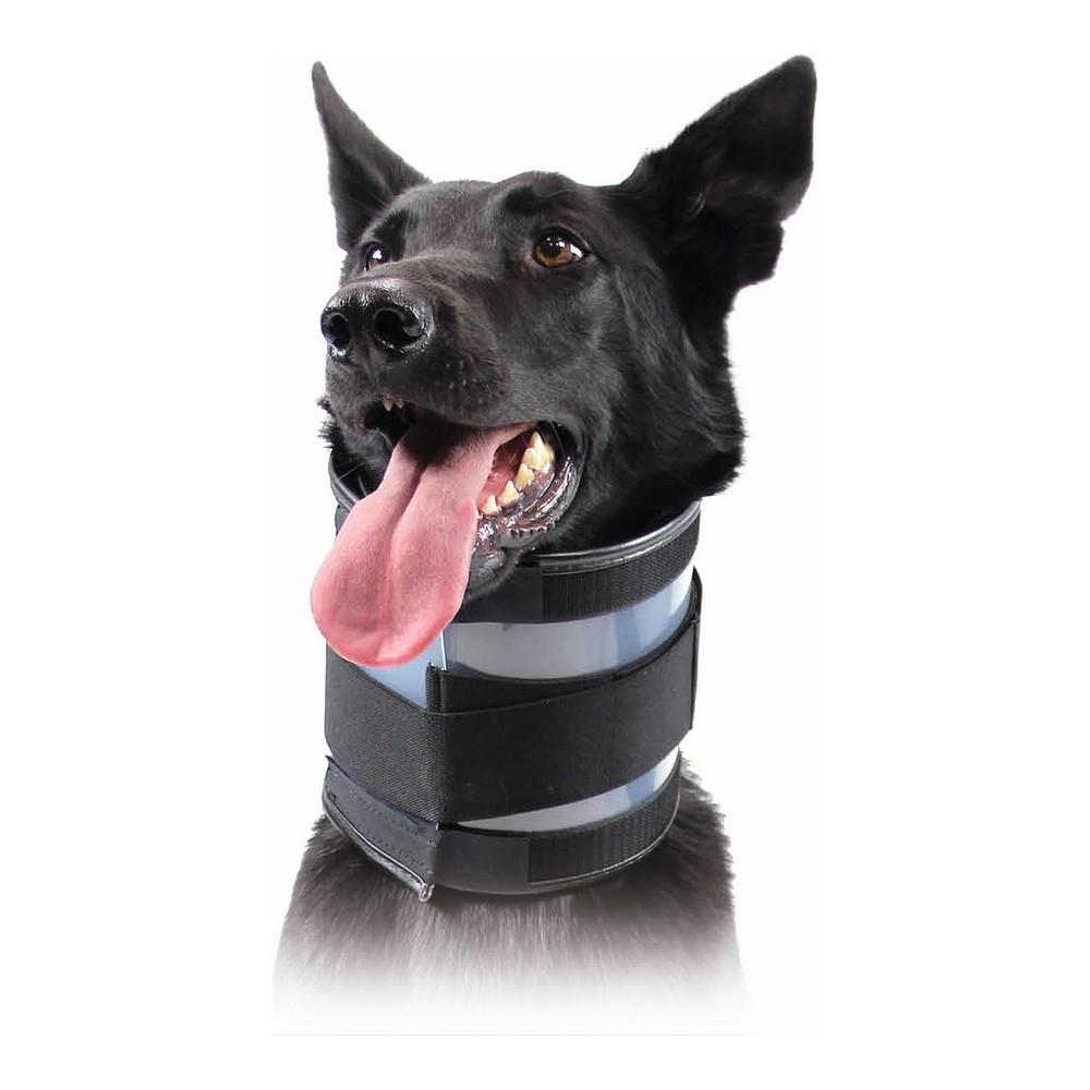 KVP cervikal krave til hunde - sort, 10-41 cm