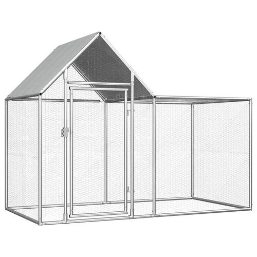 Hønsegård 2x1x1,5 m galvaniseret stål