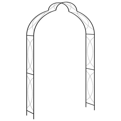 Havebue 150x34x240 cm jern sort