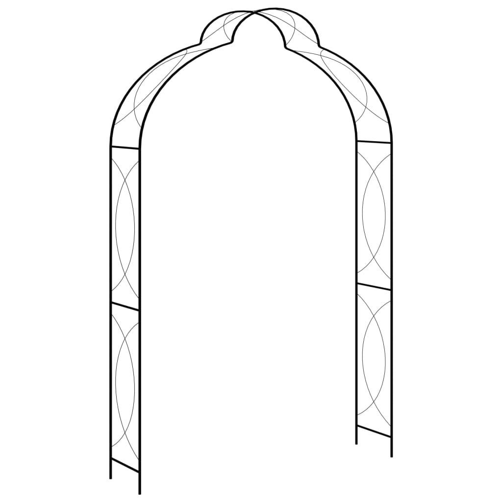 Havebue 150x34x240 cm jern sort