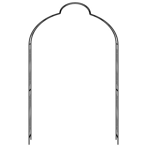 Havebue 150x34x240 cm jern sort