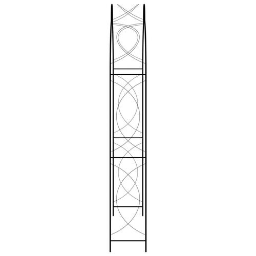Havebue 150x34x240 cm jern sort