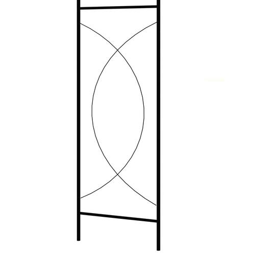 Havebue 150x34x240 cm jern sort