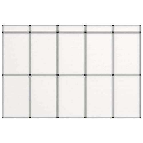 15-panels udstillingsvæg foldbar 302x200 cm hvid