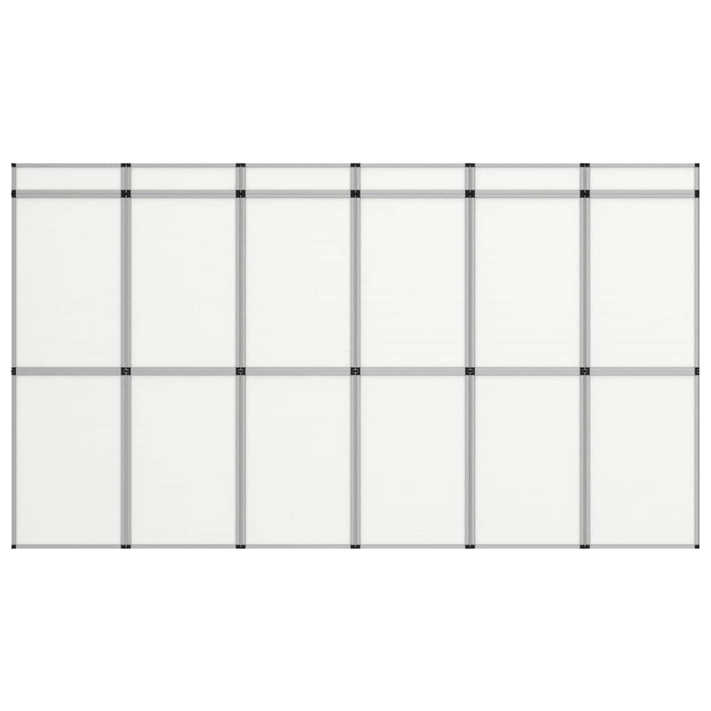 18-panels udstillingsvæg foldbar 362x200 cm hvid