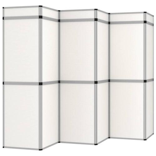 18-panels udstillingsvæg foldbar 362x200 cm hvid