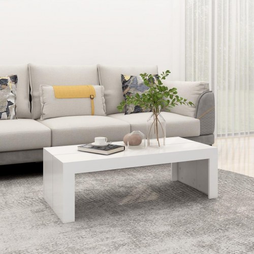 Sofabord 110x50x35 cm spånplade hvid