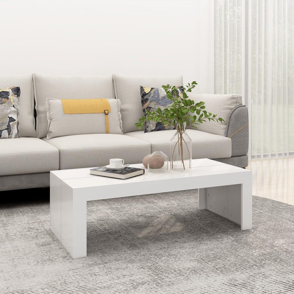 Sofabord 110x50x35 cm konstrueret træ hvid