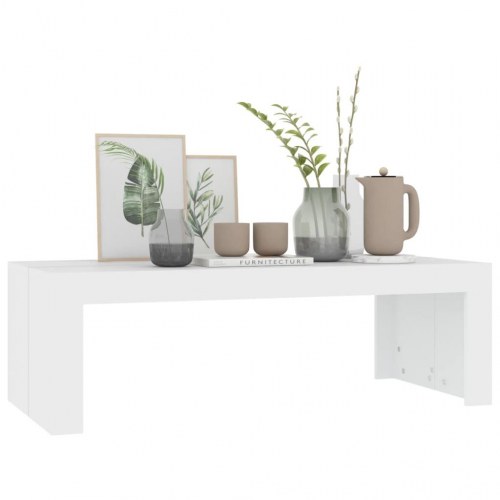 Sofabord 110x50x35 cm spånplade hvid