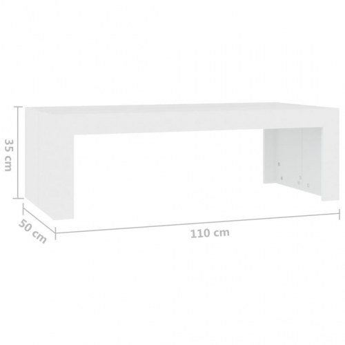 Sofabord 110x50x35 cm spånplade hvid