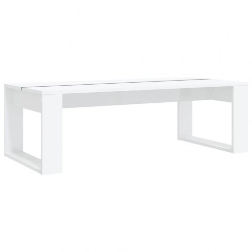 Sofabord 110x50x35 cm spånplade hvid højglans