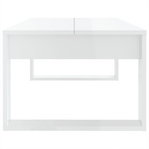Sofabord 110x50x35 cm spånplade hvid højglans