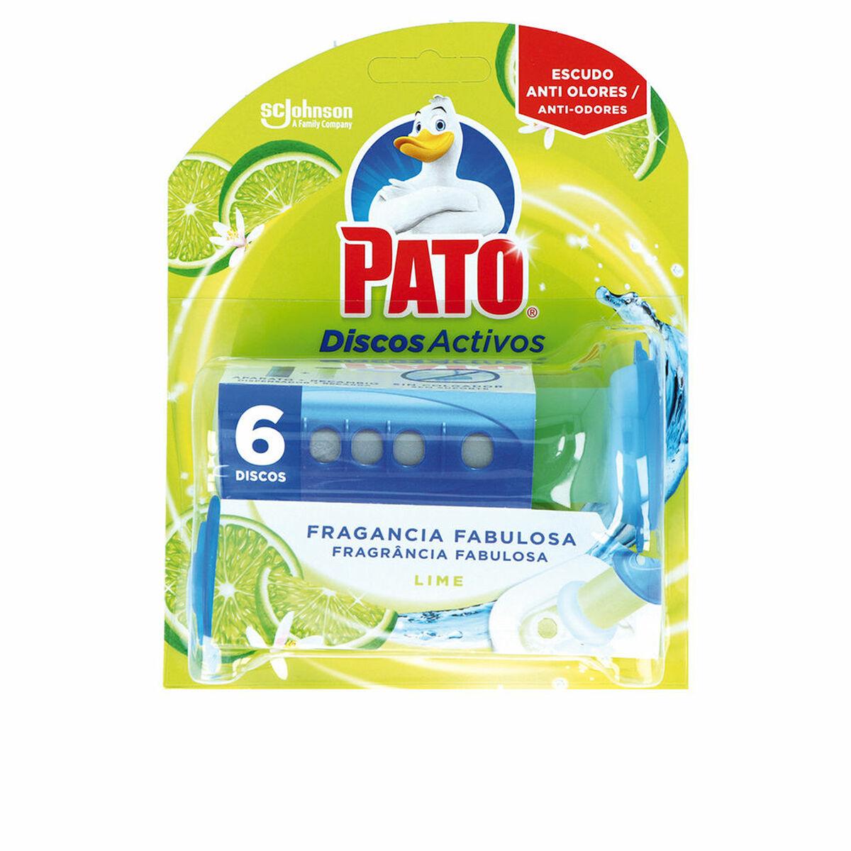 Pato Discos Activos toiletrens - Lime, 6 enheder, desinficerende
