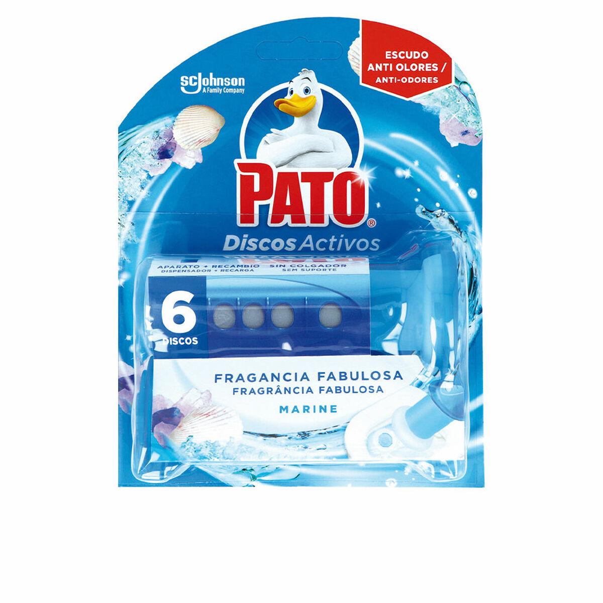 Toiletrens luftfrisker Pato Discos Activos Marine - 6 enheder, desinficerende