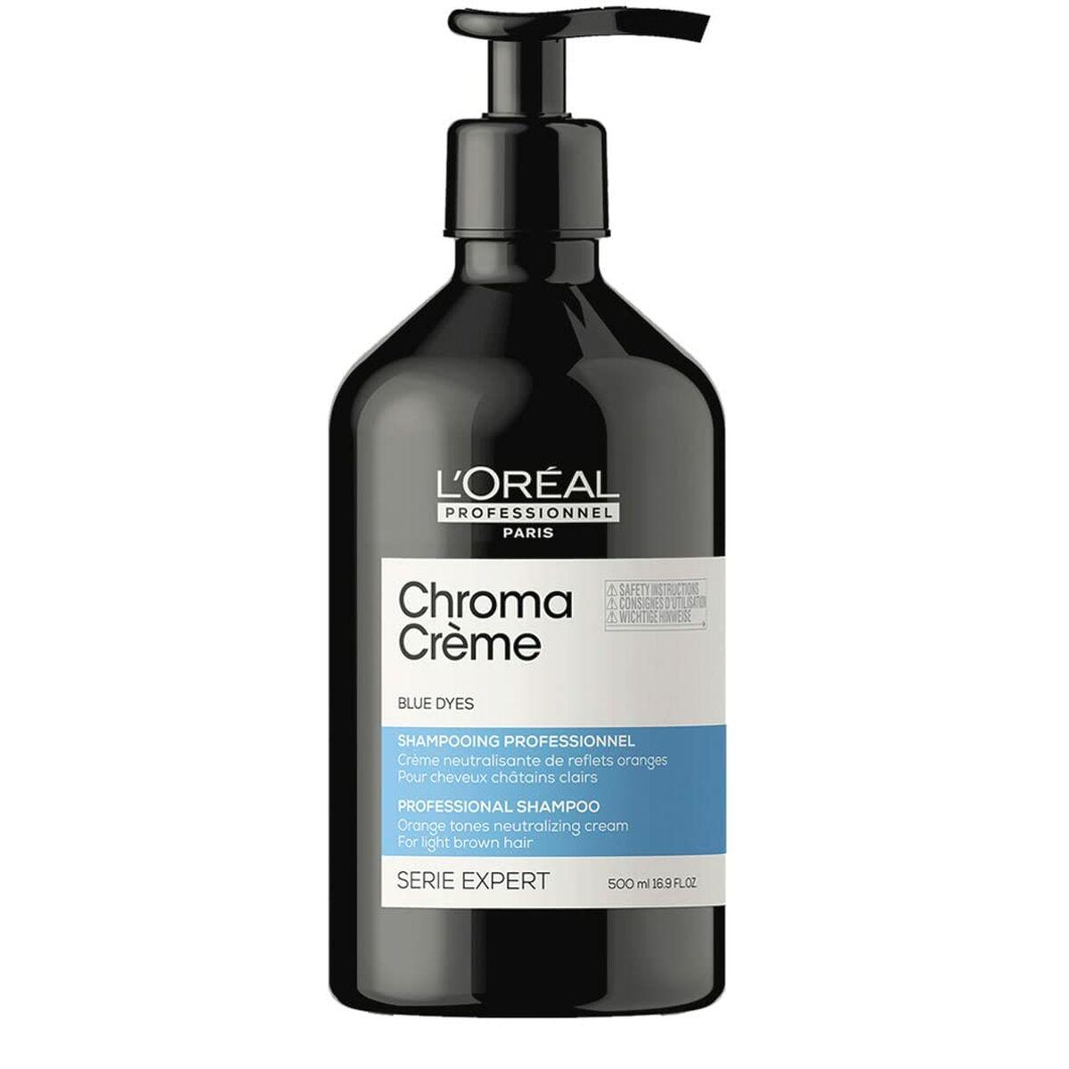 Se Shampoo der neutraliserer farven L'Oreal Professionnel Paris Chroma Crème Kastanjebrunt hår (500 ml) hos Boligcenter.dk