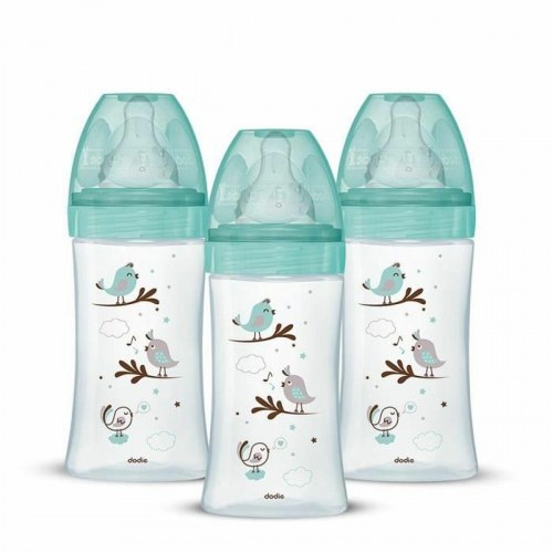 Dodie sutteflaskesæt 3 stk - 270 ml, 0-6 mdr, grøn
