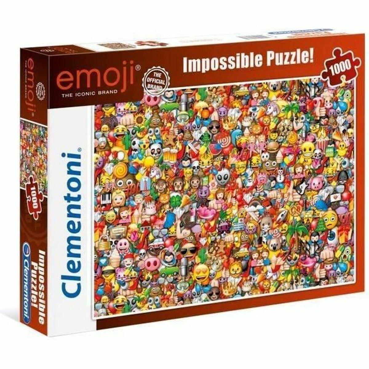 Se Clementoni Puslespil - Emoji - Impossible - 1000 Brikker hos Boligcenter.dk