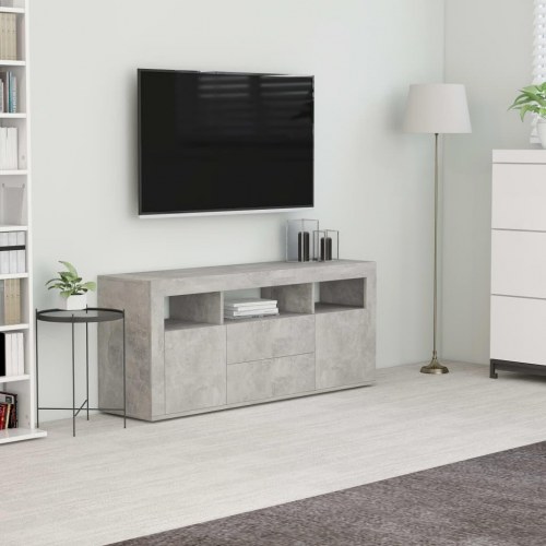 Tv-bord 120x30x50 cm konstrueret træ betongrå