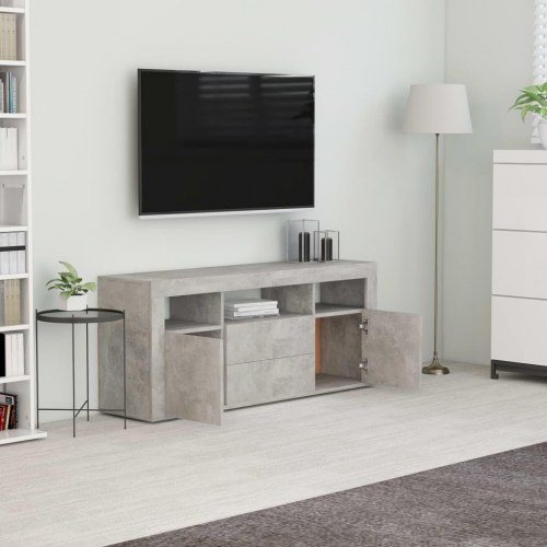 Tv-bord 120x30x50 cm konstrueret træ betongrå