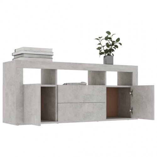 Tv-bord 120x30x50 cm konstrueret træ betongrå