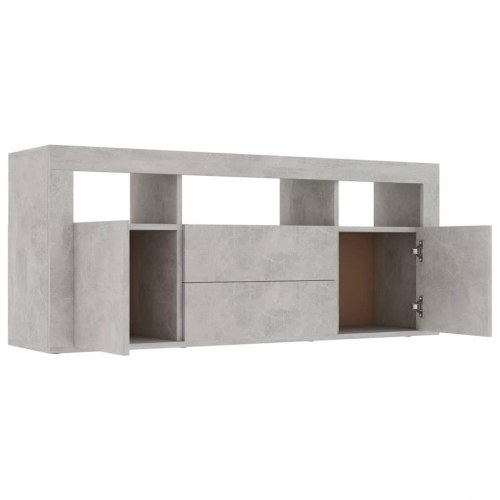 Tv-bord 120x30x50 cm konstrueret træ betongrå