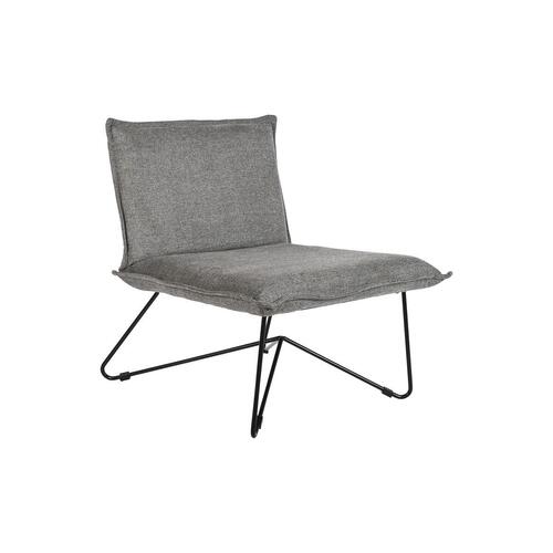 Lænestol 66 x 78 x 75 cm Sort Grå Metal
