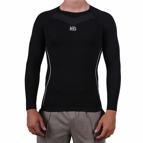 Langærmet T-shirt til Mænd Sport Hg Sandsock Sort M